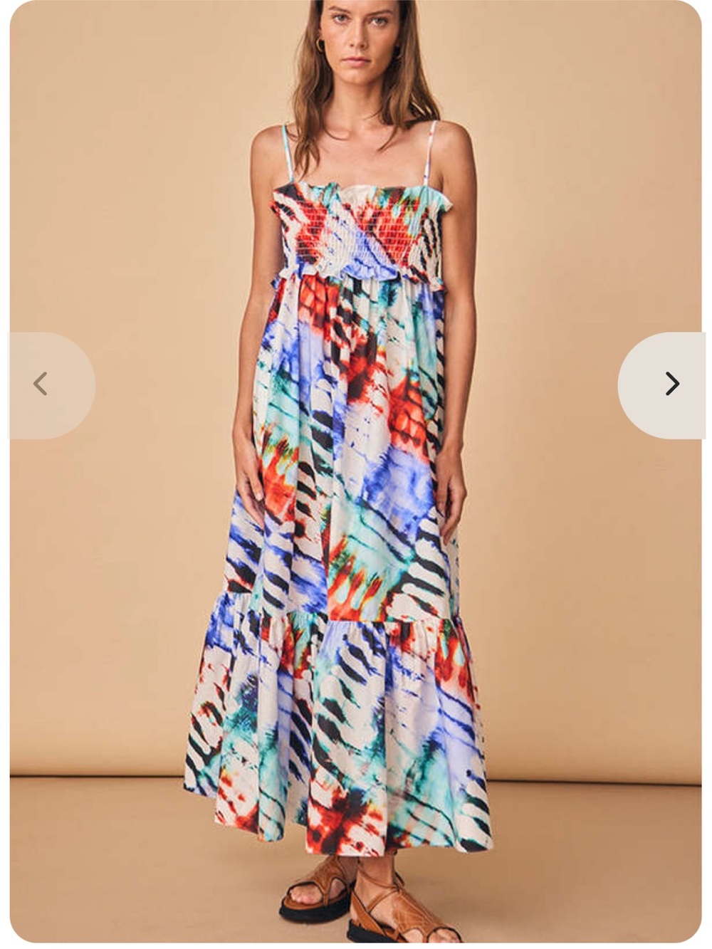 HUNTER BELL Reese Electric tie dye Maxi Dress